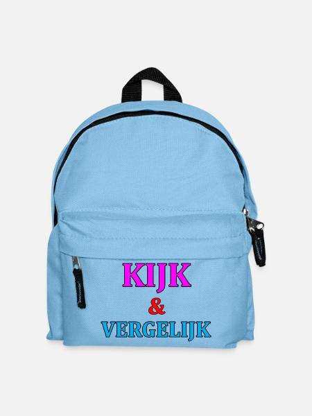 Look & Compare Motivation Print - Kids' Backpack - light blue