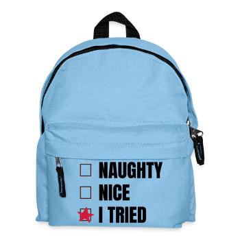 Dictons amusants pour Noël - Sac à dos Enfant - bleu clair - Devant