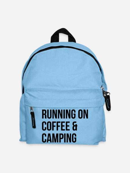 Camping Camping Camping - Kinder Rucksack - Hellblau