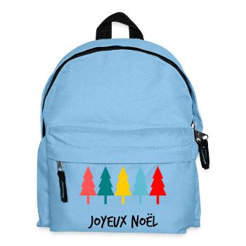 NOËL. JOYEUX NOËL. MERRY CHRISTMAS - Sac à dos Enfant - bleu clair - Devant