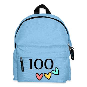 100. 100 YEARS. 100th ANNIVERSARY. BIRTHDAY 100 - Kids' Backpack - light blue - Front