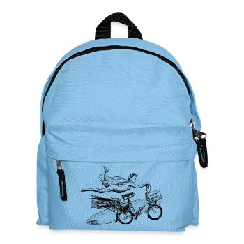 Fliegendes Fahrrad - Kinder Rucksack - Hellblau - Vorne