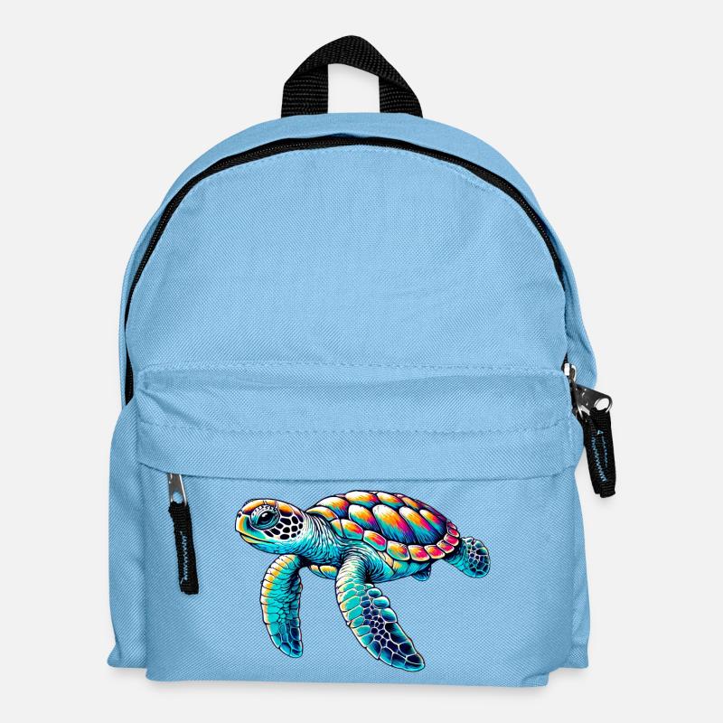 Tortue - Sac à dos Enfant - bleu clair