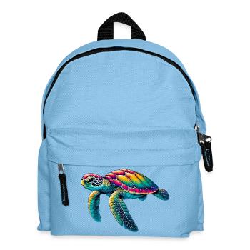 Schildkröte - Kinder Rucksack - Hellblau - Vorne