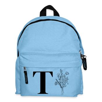 Lette t fleurs minimalistes - Sac à dos Enfant - bleu clair - Devant