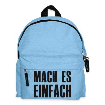 Make it easy Saying Founder Entrepreneur - Kids' Backpack - light blue - Front