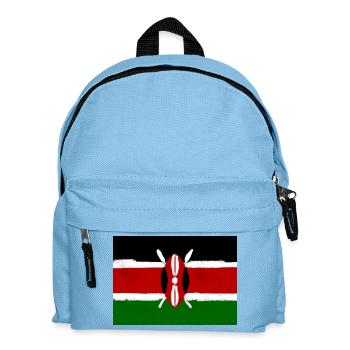 Drapeau du Kenya - Sac à dos Enfant - bleu clair - Devant