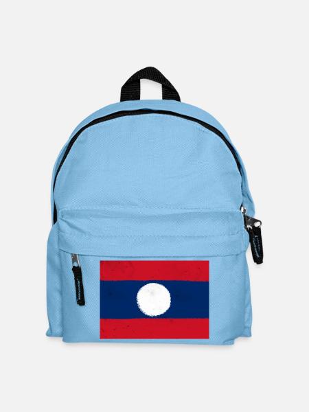 Flagge von Laos - Kinder Rucksack - Hellblau