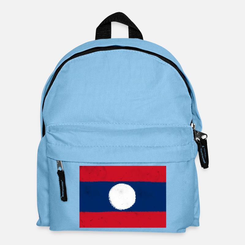 Flagge von Laos - Kinder Rucksack - Hellblau