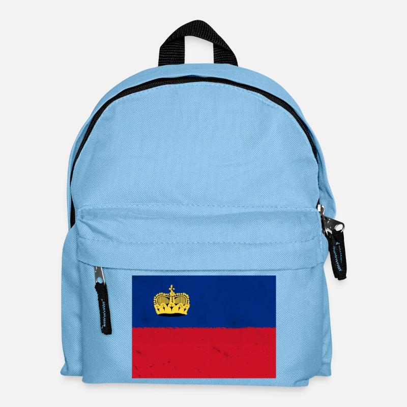 Flagge von Liechtenstein - Kinder Rucksack - Hellblau