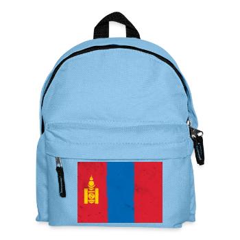 Drapeau de la Mongolie - Sac à dos Enfant - bleu clair - Devant