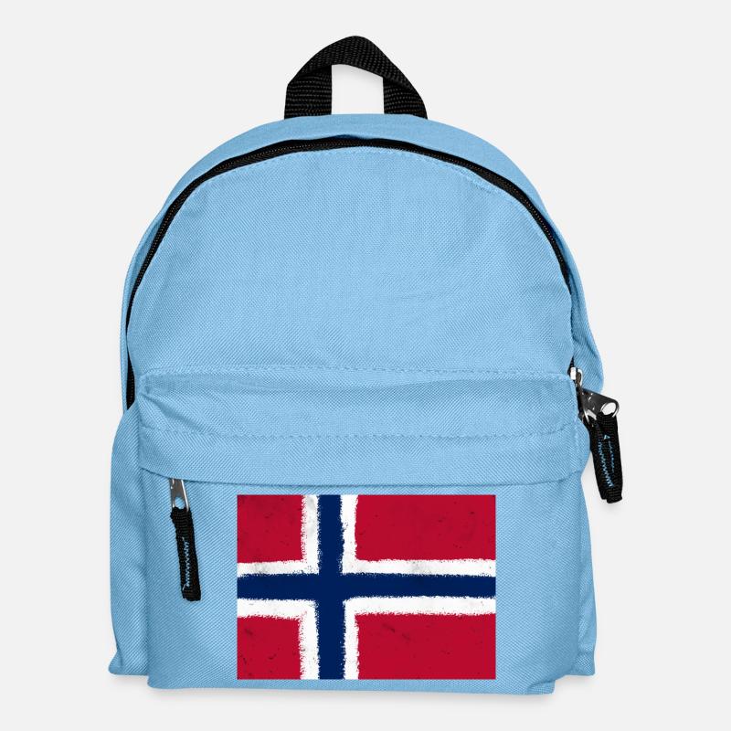 Flagge von Norwegen - Kinder Rucksack - Hellblau