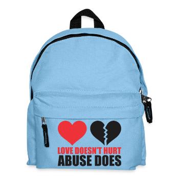 Un cœur brisé avec un message puissant - Sac à dos Enfant - bleu clair - Devant