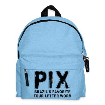 PIX - Wort mit vier Buchstaben - Kinder Rucksack - Hellblau - Vorne