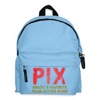 PIX - Brasiliens beliebtestes Wort mit vier Buchstaben - Kinder Rucksack - Hellblau - Vorne