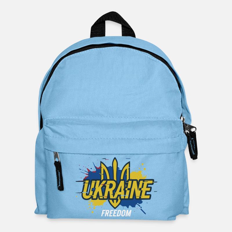 Ukraine Freedom Trident Splash Tee - Kids' Backpack - light blue