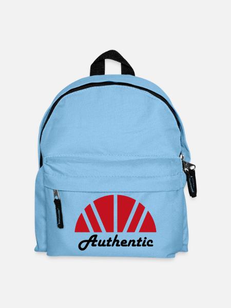 Authentic Abstract Red Ray Dawn - Kids' Backpack - light blue