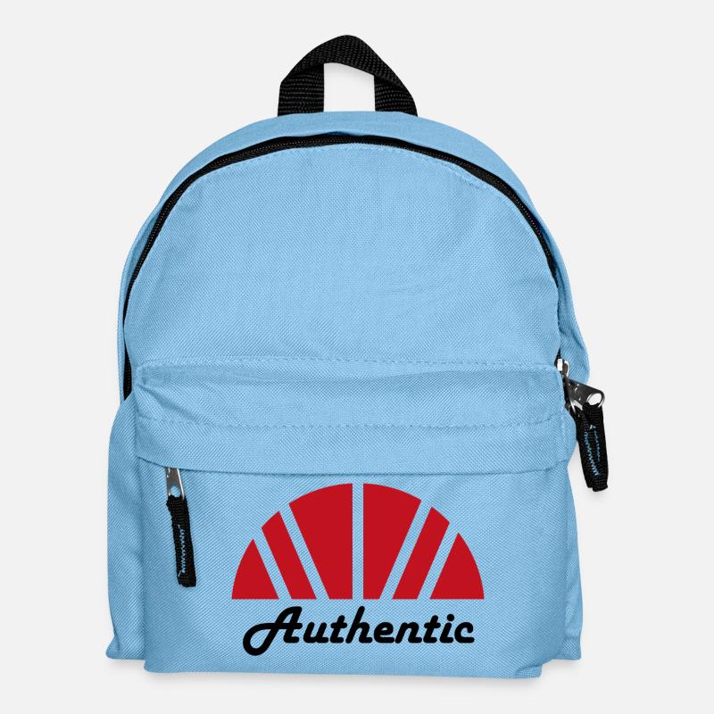 Authentic Abstract Red Ray Dawn - Kids' Backpack - light blue