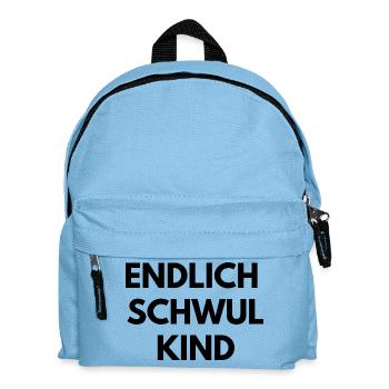 Endlich Schwul Kind - Kinder Rucksack - Hellblau - Vorne