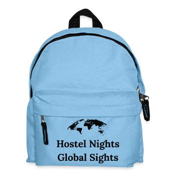 Hostel Nights, Global Sights – Chemise de routard - Sac à dos Enfant - bleu clair - Devant