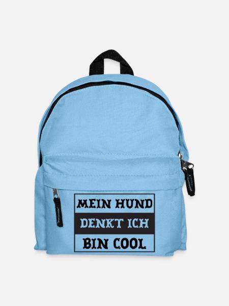 Mein Hund denkt ich bin cool - Kinder Rucksack - Hellblau