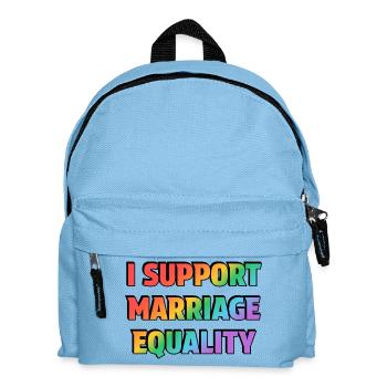 Je soutiens l’égalité du mariage - Sac à dos Enfant - bleu clair - Devant