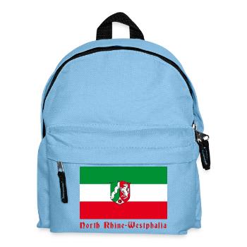 NRW Flag with coat of arms - Kids' Backpack - light blue - Front