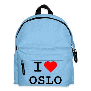 I love Oslo - ich liebe Oslo - Kids' Backpack - light blue - Front