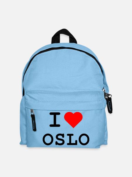 I love Oslo - ich liebe Oslo - Kinder Rucksack - Hellblau