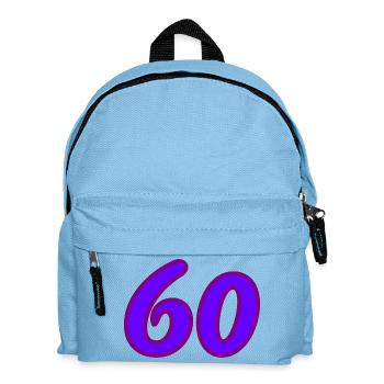 60. 60 YEARS. 60th ANNIVERSARY. 60TH BIRTHDAY. - Kids' Backpack - light blue - Front
