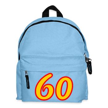 60. 60 YEARS. 60th ANNIVERSARY. 60TH BIRTHDAY. - Kids' Backpack - light blue - Front