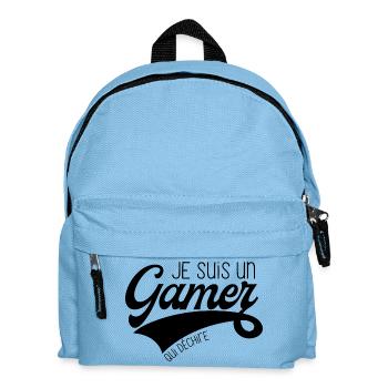 A gamer who rocks - gamer gift idea - Kids' Backpack - light blue - Front