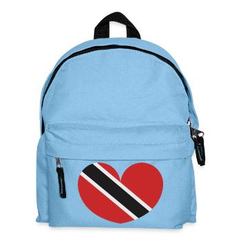Drapeau en forme de cœur de Trinité-et-Tobago - Sac à dos Enfant - bleu clair - Devant