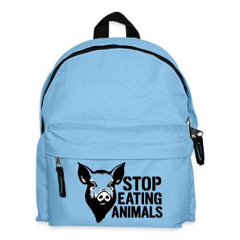 La protestation contre la tête de cochon arrête la consommation d’animaux - Sac à dos Enfant - bleu clair - Devant