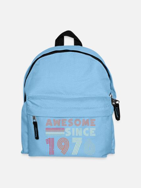 Retro 1976 Typography Design - Kids' Backpack - light blue