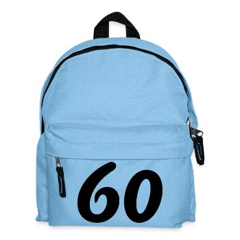 60. 60 ANS. 60e ANNIVERSAIRE. ANNIVERSAIRE 60 ANS. - Sac à dos Enfant - bleu clair - Devant