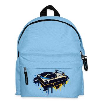 Conception de platines graffiti - Sac à dos Enfant - bleu clair - Devant