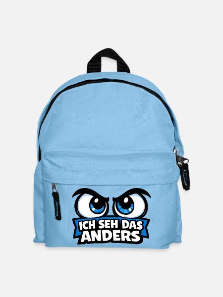 I see it differently – Comic Eyes Statement Motif - Kids' Backpack - light blue