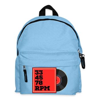 33 45 78 RPM Vinyl Record Design - Kids' Backpack - light blue - Front