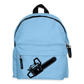 Logging Chainsaw - Kids' Backpack - light blue - Front