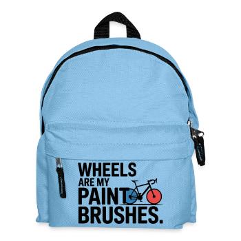 Les roues artistiques de cyclisme sont mes pro de pinceaux - Sac à dos Enfant - bleu clair - Devant