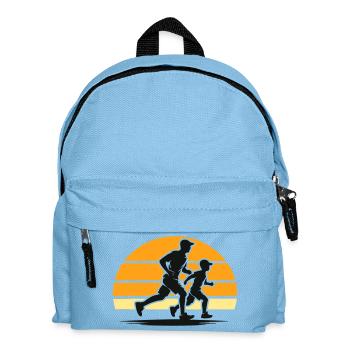 Sport mit Papa zum Vatertag für aktive Väter - Kinder Rucksack - Hellblau - Vorne