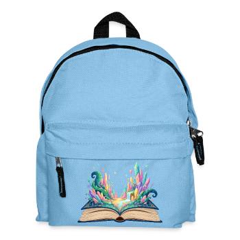 Le Monde des Rêves s’éveille à partir des pages de livres Livre fantastique - Sac à dos Enfant - bleu clair - Devant