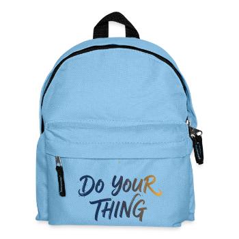 Do Your Thing Schriftzug Brush Lettering - Kinder Rucksack - Hellblau - Vorne