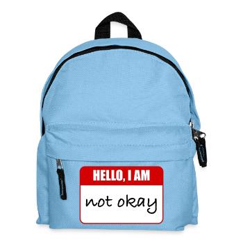 Hallo, mir geht es nicht gut - Kinder Rucksack - Hellblau - Vorne