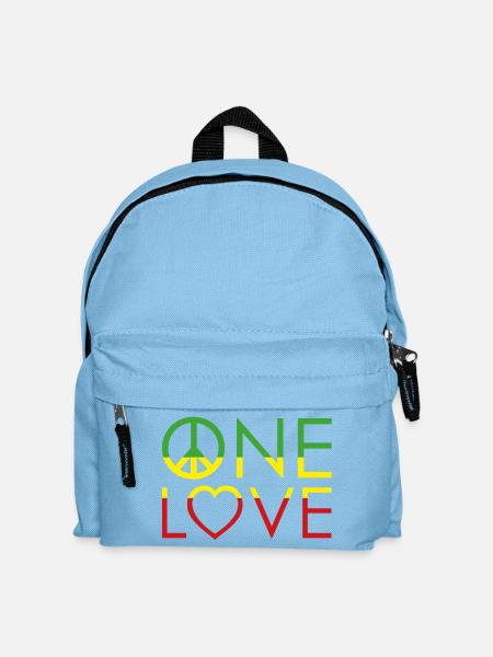 Un amour de paix en couleurs - Sac à dos Enfant - bleu clair