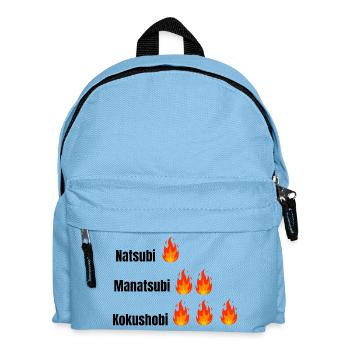 Drei-Schichten-Flammentypografie - Kinder Rucksack - Hellblau - Vorne