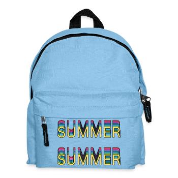 Sommer Regenbogen Schrift - Kinder Rucksack - Hellblau - Vorne