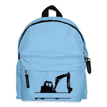 Excavatrice sur mesure – Équipement lourd - Sac à dos Enfant - bleu clair - Devant