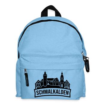 Schmalkalden Silhouette Wahrzeichen - Kinder Rucksack - Hellblau - Vorne